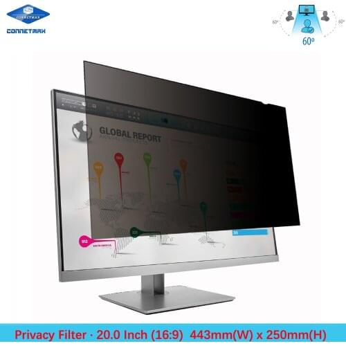 20" inch (Diagonally Measured) Anti-Glare Privacy Filter for Widescreen (16:9) Computer LCD Monitors