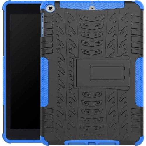 Case for iPad 9.7 2017 A1822 A1823 Stand Cover Shockproof Rubber Bumper Dual Layer Armor Cover