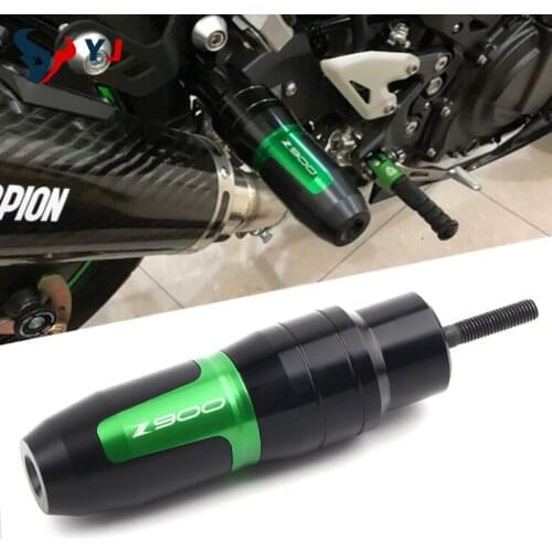 For Kawasaki Z900 2012-2020 Motorcycle CNC Black Aluminum Protection Crash Pads Exhaust Sliders Protector Pad With Logo