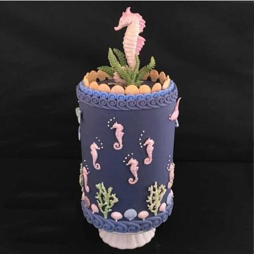 Hippocampal shape Silicone Mold Series Marine DIY Cake Baking Chocolate Mould Sugar Cake Hippocampal Accessories Silicone Mold