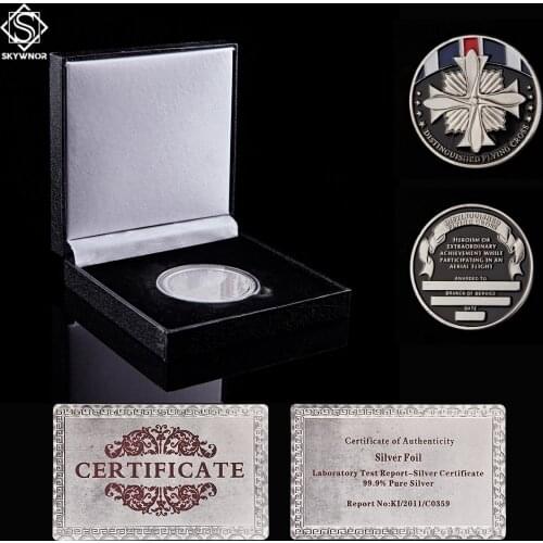 2019 USA Challenge Armed Forces Distinguished Flying Bronze Cross Award of Brand Service For Brave Soldier W/ Luxury Box