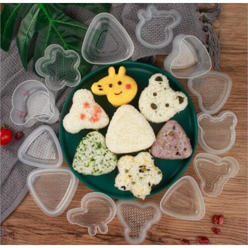 Kitchen Gadgets Onigiri Set for Sushi Rolls Sushi Mold Onigiri Rice Ball Bento Press Maker Mold DIY Tools Kitchen Accessories
