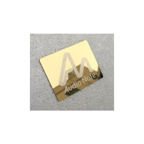 AN (Audio note) logo golden mirror stainless steel sign (55*42*0.8mm)