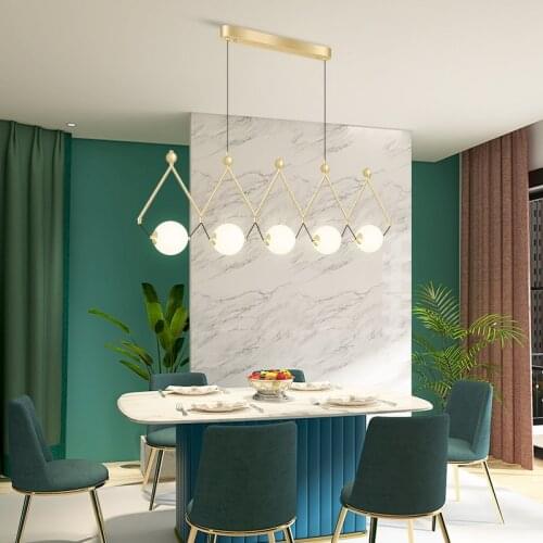Dining room chandelier light luxury magic bean creative bar lamp modern minimalist dining table living room lights