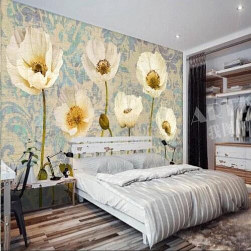 Poppy flower custom for walls photo wallpaper murals living room bedroom custom size mural wall paper roll 3d papel de parede