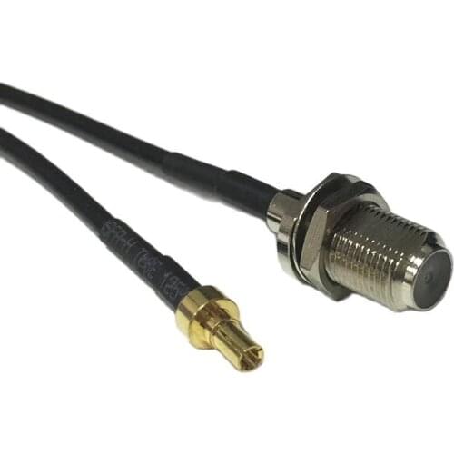 New Wireless Modem Wire F Female Jack Switch CRC9 Male Plug Connector RG174 Cable 20CM 8" Wholesale Fast Ship