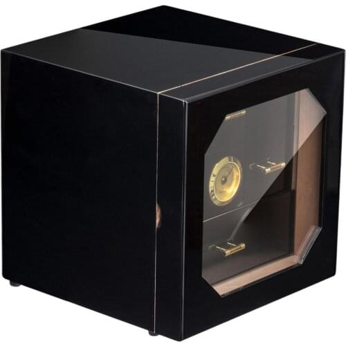 Portable Cedar Cigar Humidor Case Travel Cigar Box with Hygrometer and Humidifier, Business Gift