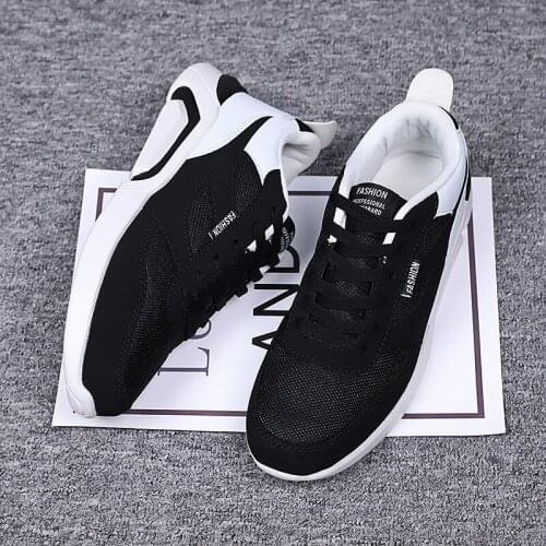 Causal solid Sneaker sale trainers comfortable breathable leisure on sneakers para Fashion Mens casuales for male white slip de