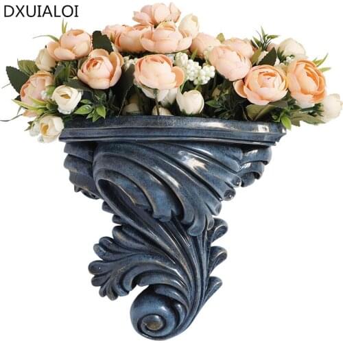 Modern Residential Wall Pendant Vase Hand Decoration Creative Hotel TV Background Wall Resin Mural Decoration Fake Flower Art