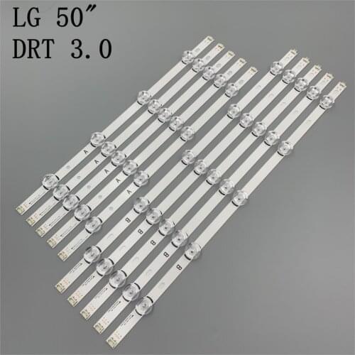 10pcs LED strip for LG INNOTEK DRT 3.0 50" A/B 6916L-1978A 6916L-1779A 6916L-1982A 6916L-1983A 50LB5610 50LB650V 50LB653V