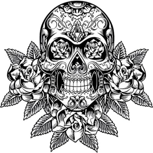 PLAY COOL Skull Day of The Dead Decoration Waterproof Personality Car Sticker PVC Decal for Motorcycle Honda Toyota Seat