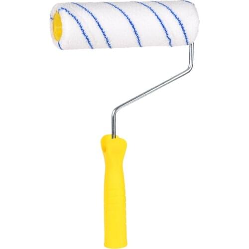 Uxcell Paint Roller Brush 7" OD 60mm for Wall Painting Treatment with Plastic Handle to paint trim door edging plaster etc
