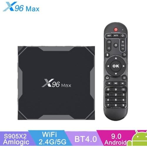 X96 Max Smart Android 9.0 TV Box 4GB 64GB 32GB Amlogic S905X2 Quad Core Set Top box 5.8GHz Dual Wifi 1000M 4K 60fps 4K tv box