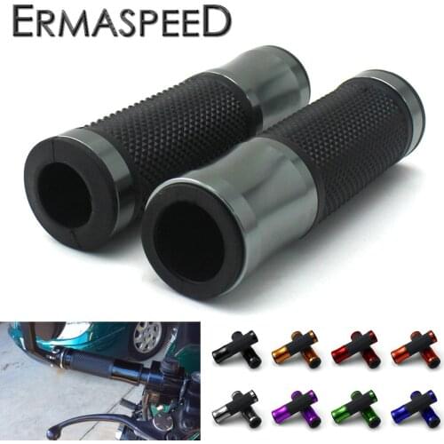 1 Pair 7/8" 22mm Universal Motorcycle Handle Grips CNC Aluminum+Rubber Red Blue Gold for YAMAHA TMAX 530 2012-2016 500 2008-2011