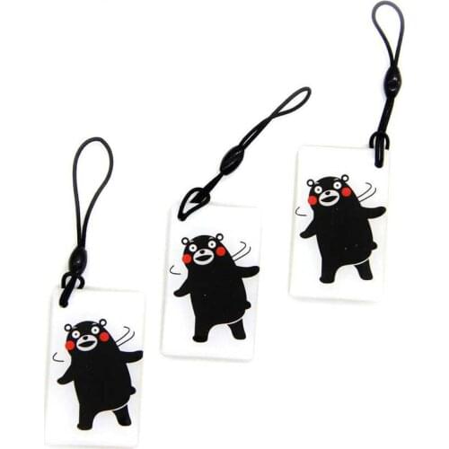 1Pcs 1K 13.56MHz Rewritable Writable IC Card Keyfobs MF RFID UID S50 NFC Cartoon Trinket Keychain Key Tags Card