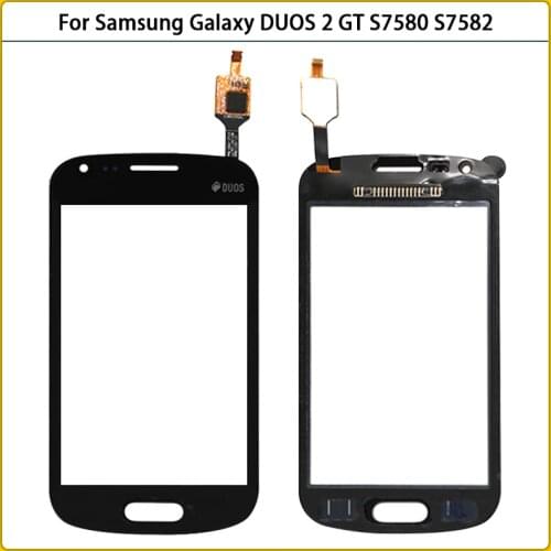 10pcs Touchscreen For Samsung Galaxy Trend Plus DUOS 2 GT S7580 S7582 7580 Touch Screen Panel Digitizer Sensor Front Glass Lens