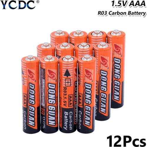 4/8/12/16/20pcs1.5V AAA Carbon Dry Battery AAA UM4 LR03 Zinc-Carbon Batteries For Torch Electric Razor Keyboard Power Bank