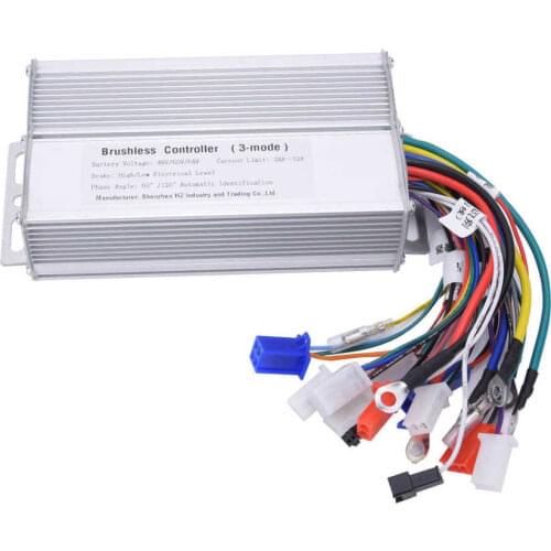 48V/60V/64V 1000W-1500W E-bike Brushless Speed Motor Controller Electric Bicycle Electric Scooter 12 Tube Sine Controller