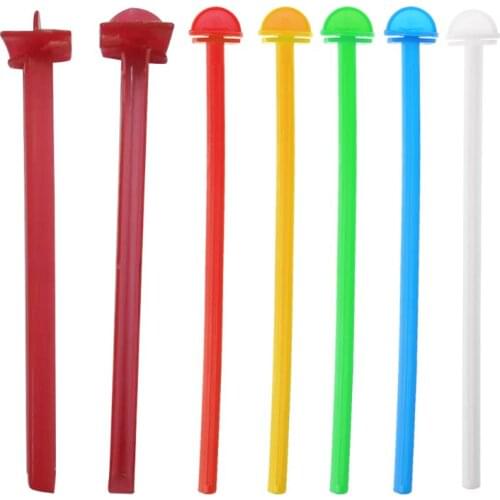5PCS Bird Cage Perch Stand Holder Plastic Bird Finch Canary Cage Platform 26.5cm Plastic Bird Perch Random Color