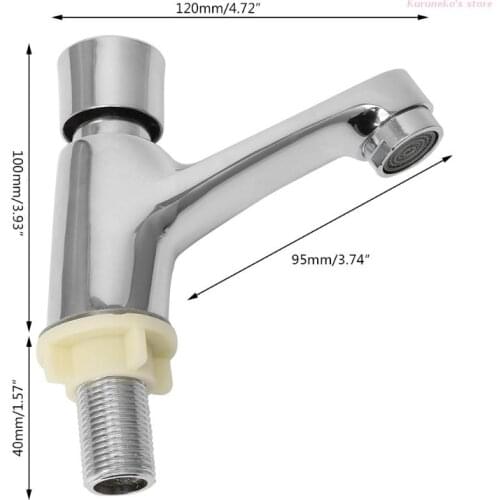 Auto Self Closing Water Saving Tap Bathroom Basin Cold Faucet Delay Push Button HX6D