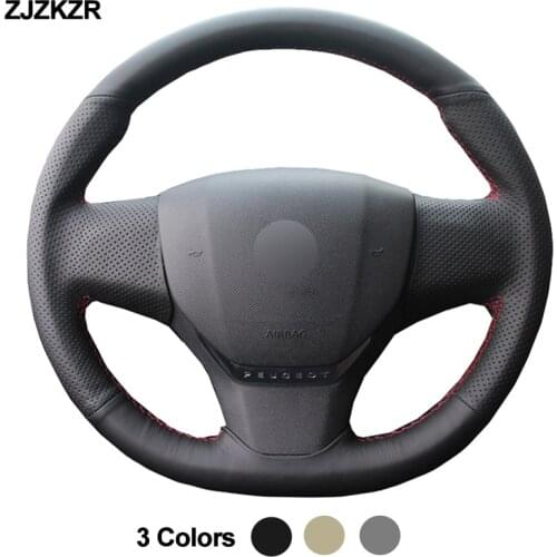Car Auto Steering-Wheel Cover For Peugeot 408 2014-2019 Traveller 2016-2019 Citroen C3 C3-XR C4 2015-2018 2019 Volant Stuurhoes