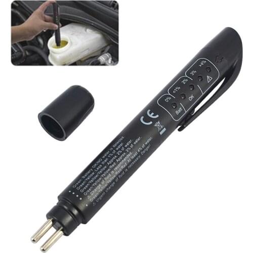 Auto Liquid Testing Brake Fluid Tester Oil Quality LED Indicator Display Test Tools For Car Care Automobile Oil Testing Pen Tool