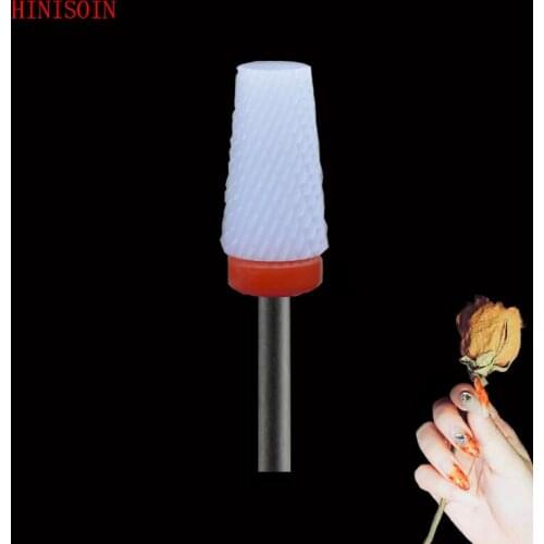 White Ceramic- 15 Pcs/Lot-Nail Drill Bit - Tapered Barrel Bit - (0125.060)