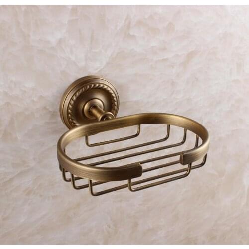 2015 Top Fashion Real Banheiro Wooden Soap Dish Fashion Antique Vintage Pure Copper Bathroom Box Dish Brass Soap Network Holder