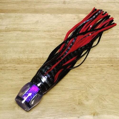 Gorgons Fishing Tackle Acrylic Head Octopus Trolling Skirts Deep Sea Saltwater Feather Squid Lure for Marlin Tuna