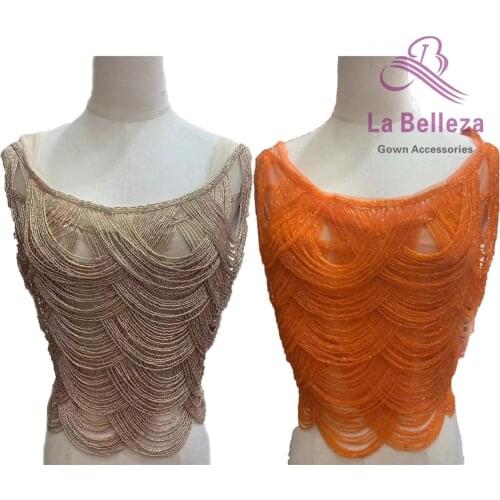 1Piece Gold/Silver/Blue/Gary/orange/beige fringe patch,fringe appliques, beads patch,wedding gown appliques