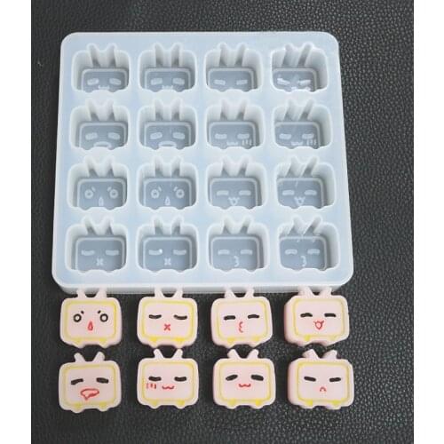 NOT AS LONG diy crystal epoxy TV mold mirror frosted handmade resin mold pendant creative handmade cute small jewelry