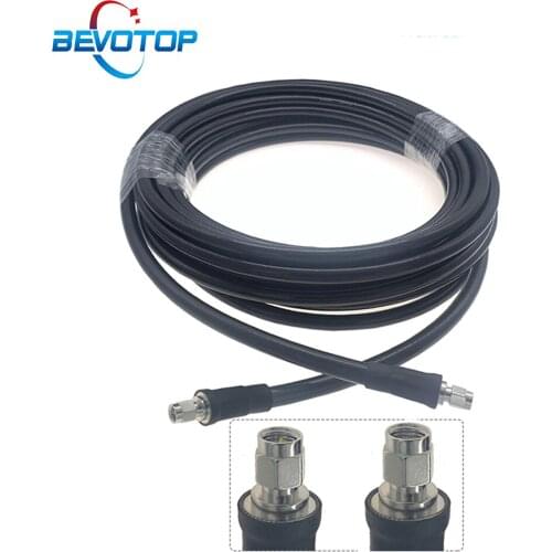 Low Loss LMR400 Cable RP-SMA Male to SMA Male Plug RF Adapter Pigtail 50 Ohm WIFI Antenna Extension Cable Signal Booster Jumper