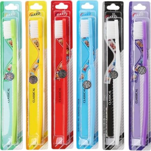 New Super hard bristles Tooth brush for Men Remove Smoke Blots Toothbrush With Retail Package Random Color 1Pc