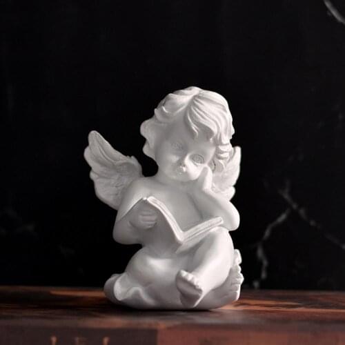 Resin Angel Garden Statue Unique Winged Angel Statue Home Garden Decoration Napping Angle Sculpture Desktop Decorative Statue