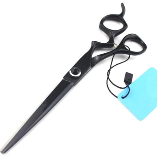 Professional 7 '' Japan steel black pet dog grooming hair cutting scissors cut barber haircutting shears Hairdresser scissors