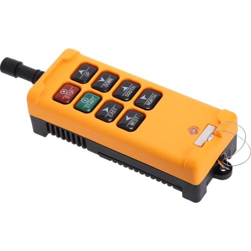 Industrial Wireless Crane Radio Remote Control System HS-8 1 Transmitter 8 Channels 1 Speed Control Hoist OBOHOS Remote Switch