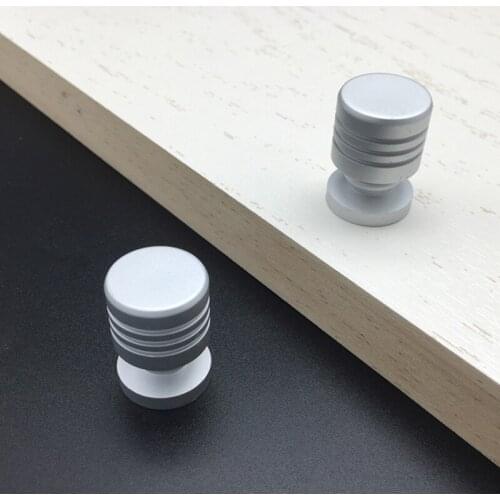 Aluminum Alloy Single Hole Cabinet Handles Simple Wardrobe Drawer Door Pull Knobs for Furniture Hardware Drawer Accessories