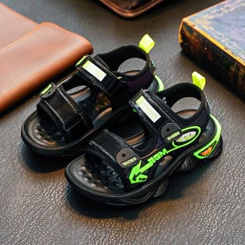 New Boys Sandals Soft Bottom Non-Slip Children Beach Shoes Little & Big Kids Comfortable Sports Casual Size 26-37