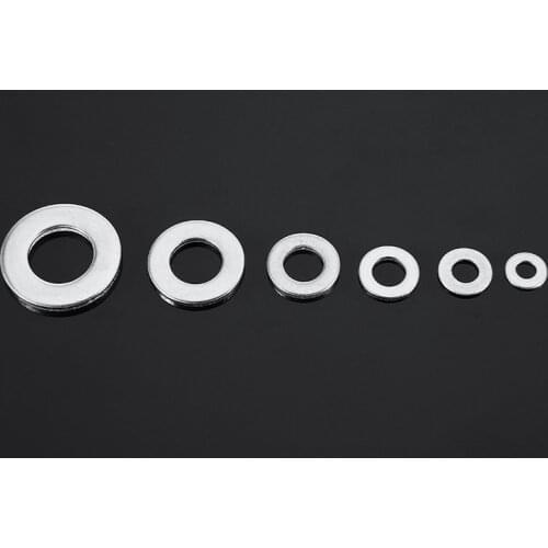 105pcs 304 Stainless Steel Washers Metric Flat Gasket Kit M3 M4 M5 M6 M8 M10 For Hardware Accessories