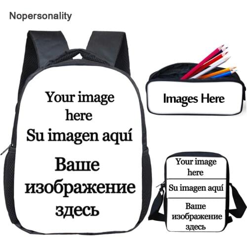 Nopersonality Customize Your Image Name School Bags Mini Kindergarten Kids Bookbag Toddler Children Schoolbags Mochila Escolar