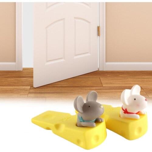 Mouse Shape Silicone Door Stopper Children Satefy Protection Home Office Kids Security Door Card Shockproof Door Crash Pad
