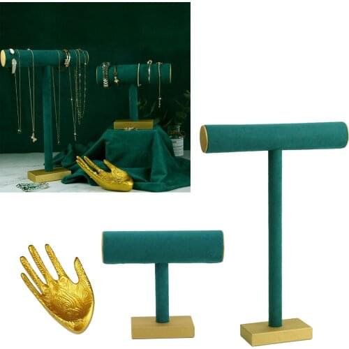 Necklace T-bar Jewelry Stand Display Storage Rack Holder Pendants Anklet Tower Space Save