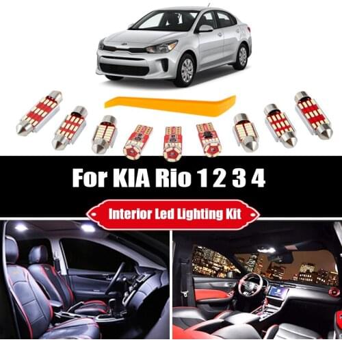 For KIA Rio 1 2 3 4 DC JB UB YB 2001-2020 Canbus Vehicle LED Interior Dome Trunk License Plate Light Car Lighting Accessories