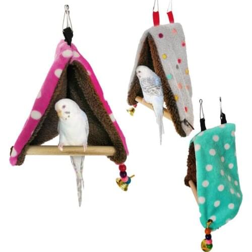 Warm Bird Nest Bed Hammock House Perch for Parrot Parakeet Finch Canary Cage Toy Drop Ship