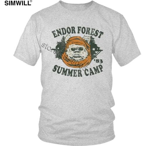Vintage Ewok Summer Camp T Shirt Unique Endor Forest Graphic Tee Retro Short Sleeves Cotton Print T-Shirts Fashion Tops Clothing