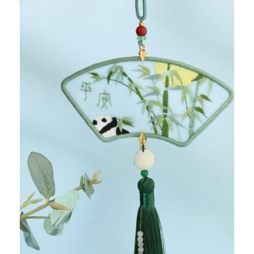 Chinese Style DIY Embroidered Safe Car Hanging Handmade Tassel Kit Pendant Gift New Style