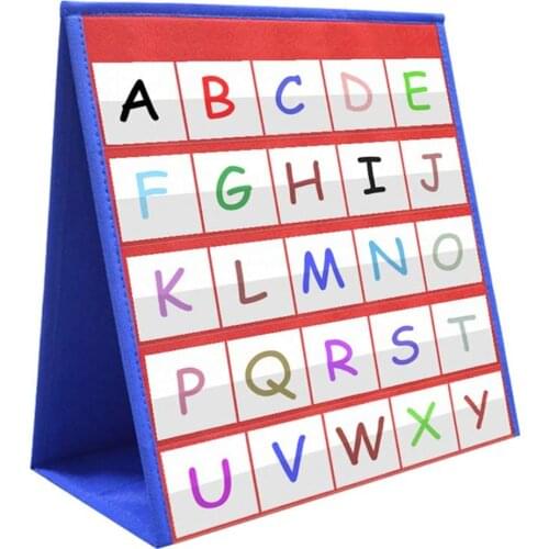 High Quality Desktop Pocket Chart Self-Standed Double-Sided Foldable Charts Education for Home Classroom Learning Resources