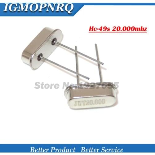 10pcs hc-49s 20.000mhz 20MHz HC49S 20M 20ppm 20pF quartz resonator NEW