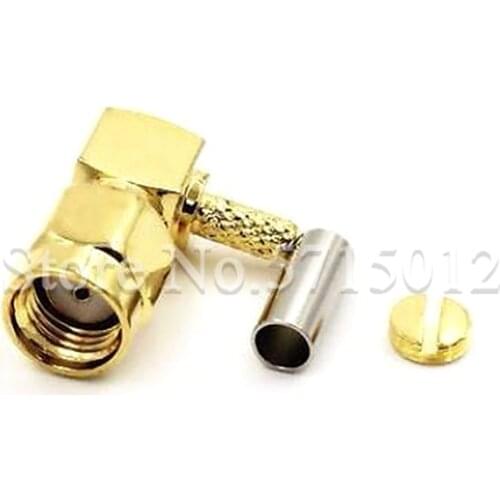 5pcs RP-SMA-JW1.5 Radio-frequency Connector SMA Male RF Internal Thread Adapter For Connect RG316 RG174 Cable