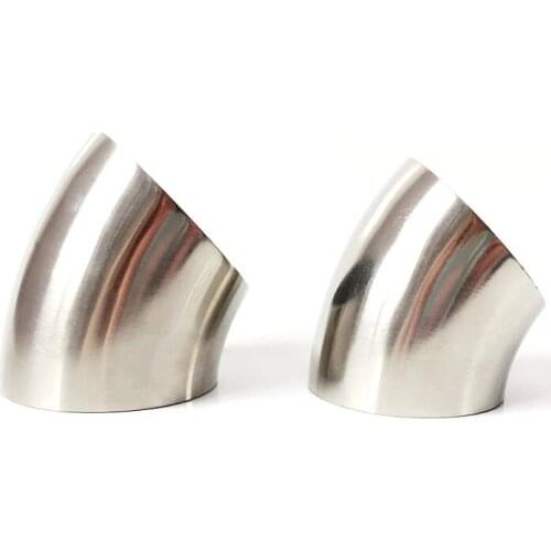 51mm 2" O/D 304 Stainless Steel Sanitary Weld 45 Degree Elbow Pipe Fitting